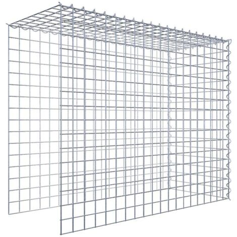 Gabiondeco - Gabion - Element de prolongation en hauteur et en longueur 100 cm x 80 cm x 40 cm (L x H x P). maille 5 x 5 cm. Spirale. Attention il manque deux grill... (1/5)