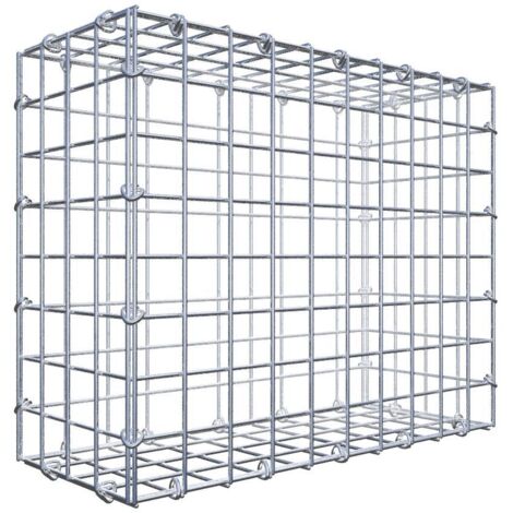 Gabiondeco - Gabion 50 cm x 40 cm x 20 cm (L x H x P). mailles 5 x 5 cm. Fermeture par anneaux en c  - Made in Germany (1/5)