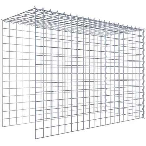 Gabiondeco - Gabion - Element de prolongation en hauteur et en longueur 100 cm x 70 cm x 40 cm (L x H x P). maille 5 x 5 cm. Spirale. Attention  il manque deux grill... (1/5)