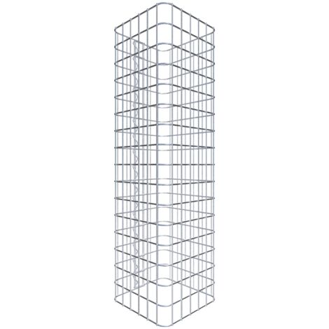 Gabiondeco - Colonne de Gabion carrà©e. 32 cm x 32 cm. mailles 5 x 5 cm - hauteur : 80 cm - Made in Germany (1/5)