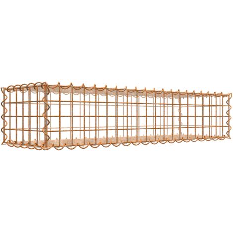 Gabiondeco - Gabion aspect rouille 100 cm x 20 cm x 30 cm (L x H x P). taille des mailles 5 x 5 cm. formation de rouille naturelle en cours - Made in Germany (1/3)