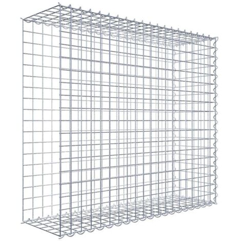 Gabiondeco - Gabion - Element de prolongation en longueur 100 cm x 90 cm x 30 cm (L x H x P). maille 5 x 5 cm. Spirale. Avert.: il manque une grille - Made in Germany (1/5)