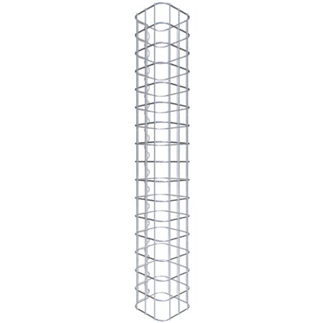 Gabiondeco - Colonne de Gabion carrà©e. 17 cm x 17 cm. mailles 5 x 5 cm - hauteur : 80 cm - Made in Germany (1/5)