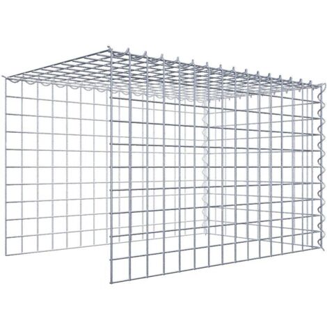 Gabiondeco - Gabion - Element de prolongation en hauteur et en longueur 80 cm x 50 cm x 50 cm (L x H x P). maille 5 x 5 cm. Spirale. Attention il manque deux grille... (1/5)