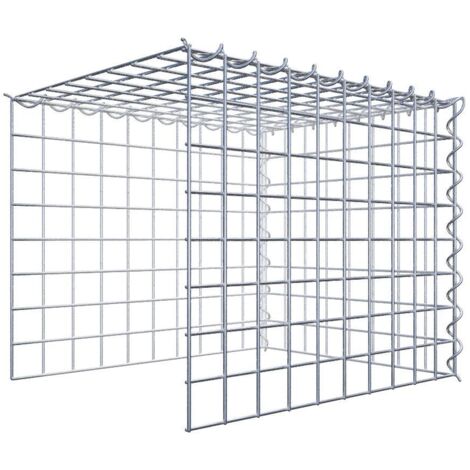 Gabiondeco - Gabion - Element de prolongation en hauteur et en longueur 50 cm x 40 cm x 40 cm (L x H x P). maille 5 x 5 cm. Spirale. Attention il manque deux grille... (1/5)