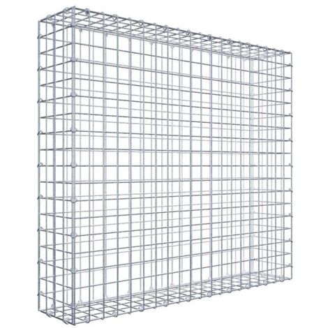 Gabiondeco - Gabion 100 cm x 90 cm x 20 cm (L x H x P). mailles 5 x 5 cm. Fermeture par anneaux en c - Made in Germany (1/5)