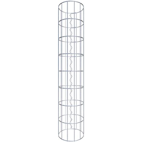 Gabiondeco - Colonne de Gabion ronde. diamètre 22 cm. maille 5 x 10 cm - Hauteur : 80 cm - Made in Germany (1/5)