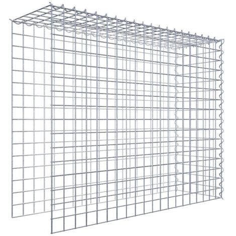 Gabiondeco - Gabion - Element de prolongation en hauteur et en longueur 100 cm x 80 cm x 30 cm (L x H x P). maille 5 x 5 cm. Spirale. Attention il manque deux grill... (1/5)