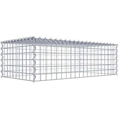 Gabiondeco - Gabion - Element de prolongation en hauteur 100 cm x 30 cm x 50 cm (L x H x P). maille 5 x 5 cm. Spirale. Attention : il manque une grille - Made in Germany (1/5)