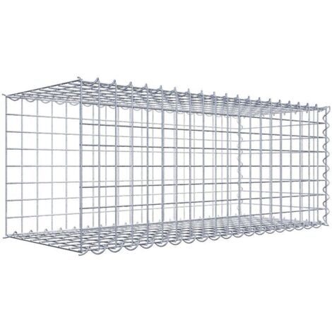 Gabiondeco - Gabion - Element de prolongation en longueur 100 cm x 40 cm x 40 cm (L x H x P). maille 5 x 5 cm. Spirale. Avert.: il manque une grille - Made in Germany (1/5)