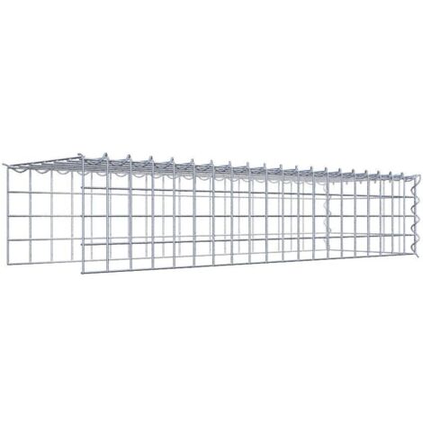 Gabiondeco - Gabion - Element de prolongation en hauteur et en longueur 100 cm x 20 cm x 30 cm (L x H x P). maille 5 x 5 cm. Spirale. Attention  il manque deux grill... (1/5)