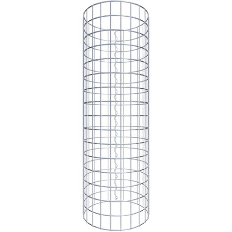 Gabiondeco - Colonne de Gabion ronde. diamètre 37 cm. maille 5 x 5 cm - Hauteur : 80 cm - Made in Germany (1/5)