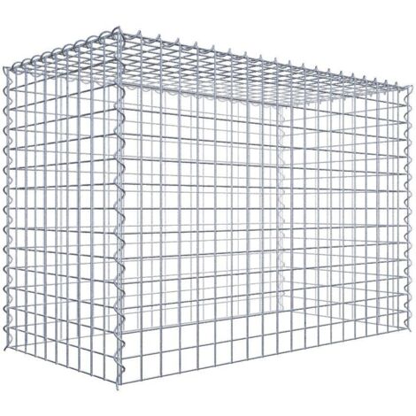Gabiondeco - Gabion - Element de prolongation en hauteur 100 cm x 70 cm x 50 cm (L x H x P). maille 5 x 5 cm. Spirale. Attention : il manque une grille - Made in Germany (1/5)