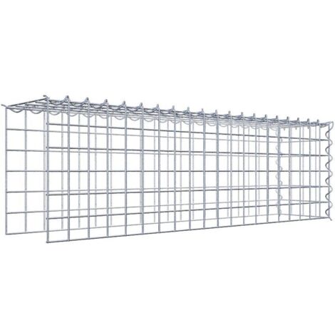 Gabiondeco - Gabion - Element de prolongation en hauteur et en longueur 100 cm x 30 cm x 20 cm (L x H x P). maille 5 x 5 cm. Spirale. Attention il manque deux grill... (1/5)