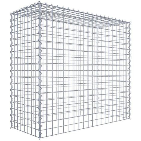 Gabiondeco - Gabion - Element de prolongation en hauteur 100 cm x 90 cm x 40 cm (L x H x P). maille 5 x 5 cm. Spirale. Attention : il manque une grille - Made in Germany (1/5)