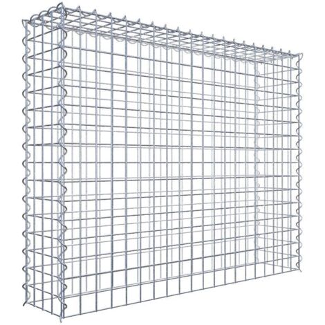 Gabiondeco - Gabion - Element de prolongation en hauteur 100 cm x 80 cm x 20 cm (L x H x P). maille 5 x 5 cm. Spirale. Attention : il manque une grille - Made in Germany (1/5)