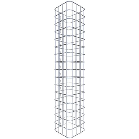 Gabiondeco - Colonne de Gabion carrà©e. 22 cm x 22 cm. mailles 5 x 5 cm - hauteur : 80 cm - Made in Germany (1/5)
