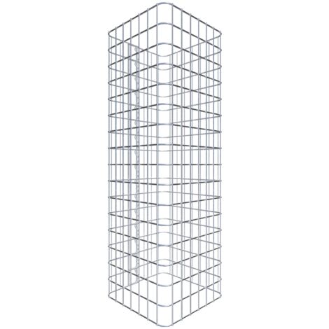 Gabiondeco - Colonne de Gabion carrà©e. 37 cm x 37 cm. mailles 5 x 5 cm - hauteur : 80 cm - Made in Germany (1/5)