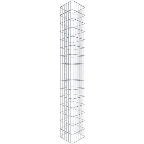 Gabiondeco - Colonne de Gabion carrà©e. 32 cm x 32 cm. mailles 5 x 10 cm - hauteur : 160 cm - Made in Germany (1/5)