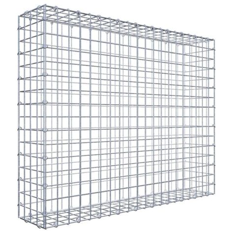 Gabiondeco - Gabion 100 cm x 80 cm x 20 cm (L x H x P). mailles 5 x 5 cm. Fermeture par anneaux en c - Made in Germany (1/5)