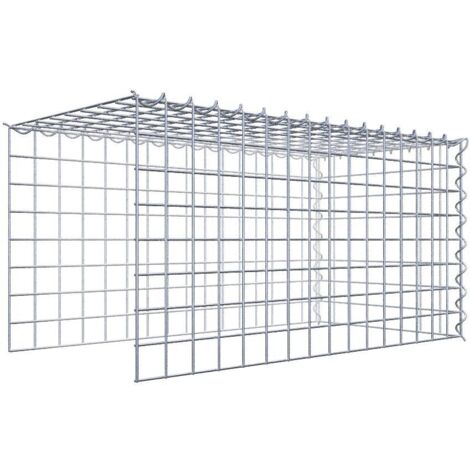 Gabiondeco - Gabion - Element de prolongation en hauteur et en longueur 80 cm x 40 cm x 40 cm (L x H x P). maille 5 x 5 cm. Spirale. Attention il manque deux grille... (1/5)