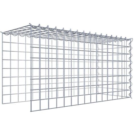 Gabiondeco - Gabion - Element de prolongation en hauteur et en longueur 80 cm x 40 cm x 30 cm (L x H x P). maille 5 x 5 cm. Spirale. Attention il manque deux grille... (1/5)