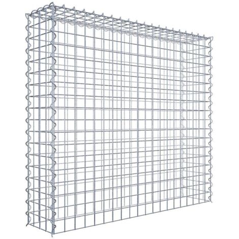 Gabiondeco - Gabion - Element de prolongation en hauteur 100 cm x 90 cm x 20 cm (L x H x P). maille 5 x 5 cm. Spirale. Attention : il manque une grille - Made in Germany (1/5)