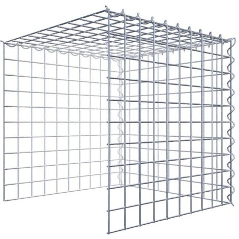 Gabiondeco - Gabion - Element de prolongation en hauteur et en longueur 50 cm x 50 cm x 50 cm (L x H x P). maille 5 x 5 cm. Spirale. Attention il manque deux grille... (1/5)
