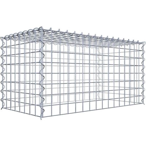 Gabiondeco - Gabion - Element de prolongation en hauteur 80 cm x 40 cm x 40 cm (L x H x P). maille 5 x 5 cm. Spirale. Attention : il manque une grille - Made in Germany (1/5)