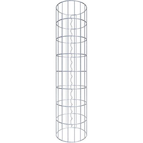 Gabiondeco - Colonne de Gabion ronde. diamètre 27 cm. maille 5 x 10 cm - Hauteur : 80 cm - Made in Germany (1/5)