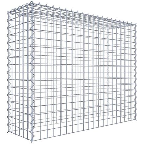 Gabiondeco - Gabion - Element de prolongation en hauteur 100 cm x 80 cm x 30 cm (L x H x P). maille 5 x 5 cm. Spirale. Attention : il manque une grille - Made in Germany (1/5)