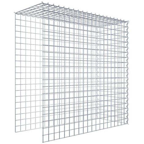 Gabiondeco - Gabion - Element de prolongation en hauteur et en longueur 100 cm x 100 cm x 40 cm (L x H x P). maille 5 x 5 cm. Spirale. Attention  il manque deux gril... (1/5)