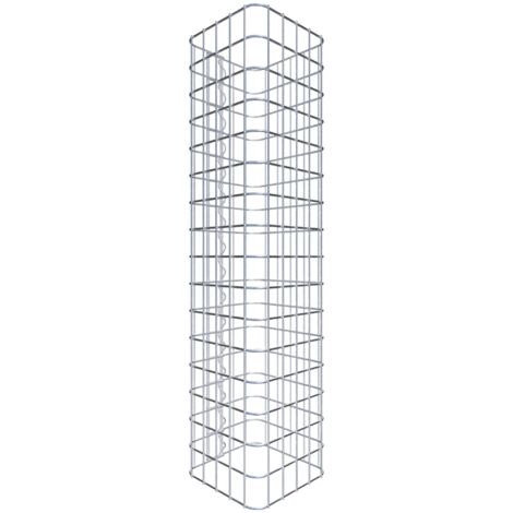 Gabiondeco - Colonne de Gabion carrà©e. 27 cm x 27 cm. mailles 5 x 5 cm - hauteur : 80 cm - Made in Germany (1/5)