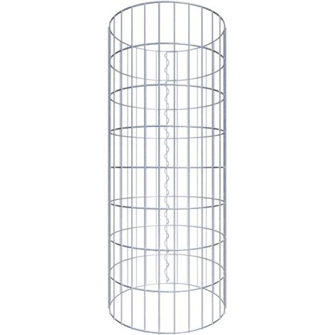 Gabiondeco - Colonne de Gabion ronde. diamètre 47 cm. maille 5 x 10 cm - Hauteur : 80 cm - Made in Germany (1/5)