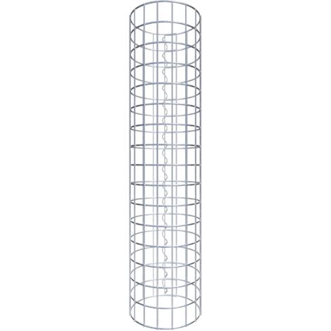 Gabiondeco - Colonne de Gabion ronde. diamètre 27 cm. maille 5 x 5 cm - Hauteur : 80 cm - Made in Germany (1/5)