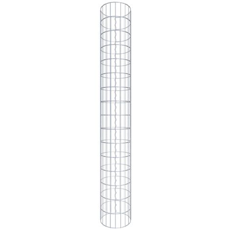Gabiondeco - Colonne de Gabion ronde. diamètre 32 cm. maille 5 x 10 cm - Hauteur : 160 cm - Made in Germany (1/5)