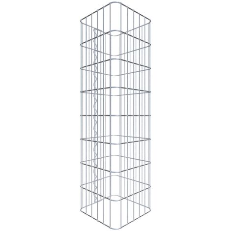 Gabiondeco - Colonne de Gabion carrà©e. 32 cm x 32 cm. mailles 5 x 10 cm - hauteur : 80 cm - Made in Germany (1/5)