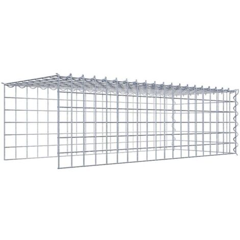 Gabiondeco - Gabion - Element de prolongation en hauteur et en longueur 100 cm x 30 cm x 40 cm (L x H x P). maille 5 x 5 cm. Spirale. Attention il manque deux grill... (1/5)