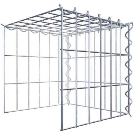 Gabiondeco - Gabion - Element de prolongation en hauteur et en longueur 30 cm x 30 cm x 30 cm (L x H x P). maille 5 x 10 cm. Spirale. Attention  il manque deux grill...