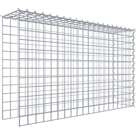 Gabiondeco - Gabion - Element de prolongation en hauteur et en longueur 100 cm x 60 cm x 20 cm (L x H x P). maille 5 x 5 cm. Spirale. Attention il manque deux grill... (1/5)