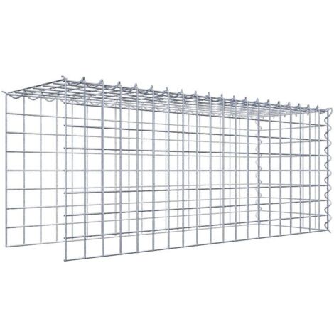 Gabiondeco - Gabion - Element de prolongation en hauteur et en longueur 100 cm x 40 cm x 30 cm (L x H x P). maille 5 x 5 cm. Spirale. Attention il manque deux grill... (1/5)