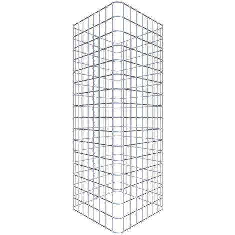 Gabiondeco - Colonne de Gabion carrà©e. 42 cm x 42 cm. mailles 5 x 5 cm - hauteur : 80 cm - Made in Germany (1/5)