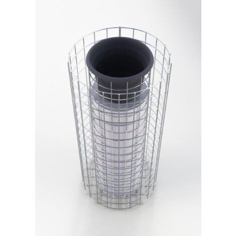 Gabiondeco - Colonne de fleurs ronde. hauteur de 82cm. diamètre de 37cm. maille de 5x5 cm. galvanisé à chaud . pot inclus - Made in Germany (1/4)
