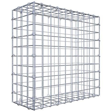 Gabiondeco - Gabion 50 cm x 50 cm x 20 cm (L x H x P). mailles 5 x 5 cm. Fermeture par anneaux en c - Made in Germany (1/5)