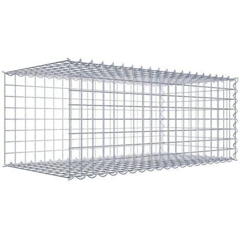 Gabiondeco - Gabion - Element de prolongation en longueur 100 cm x 40 cm x 50 cm (L x H x P). maille 5 x 5 cm. Spirale. Avert.: il manque une grille - Made in Germany (1/5)