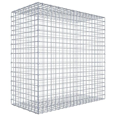 Gabiondeco - Gabion 100 cm x 100 cm x 50 cm (L x H x P). mailles 5 x 5 cm. Fermeture par anneaux en c - Made in Germany (1/5)