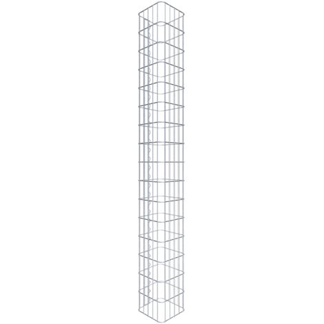 Gabiondeco - Colonne de Gabion carrà©e. 27 cm x 27 cm. mailles 5 x 10 cm - hauteur : 160 cm - Made in Germany (1/5)