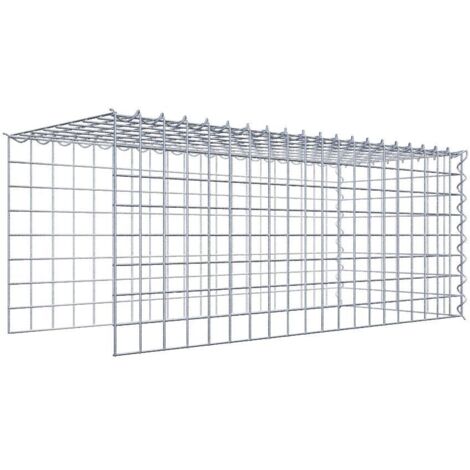 Gabiondeco - Gabion - Element de prolongation en hauteur et en longueur 100 cm x 40 cm x 40 cm (L x H x P). maille 5 x 5 cm. Spirale. Attention il manque deux grill... (1/5)