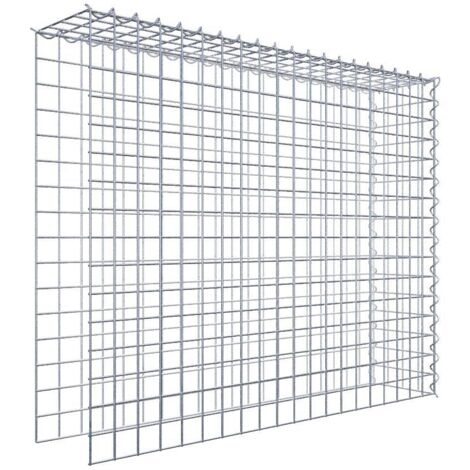Gabiondeco - Gabion - Element de prolongation en hauteur et en longueur 100 cm x 80 cm x 20 cm (L x H x P). maille 5 x 5 cm. Spirale. Attention il manque deux grill... (1/5)