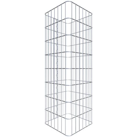 Gabiondeco - Colonne de Gabion carrà©e. 37 cm x 37 cm. mailles 5 x 10 cm - hauteur : 80 cm - Made in Germany (1/5)